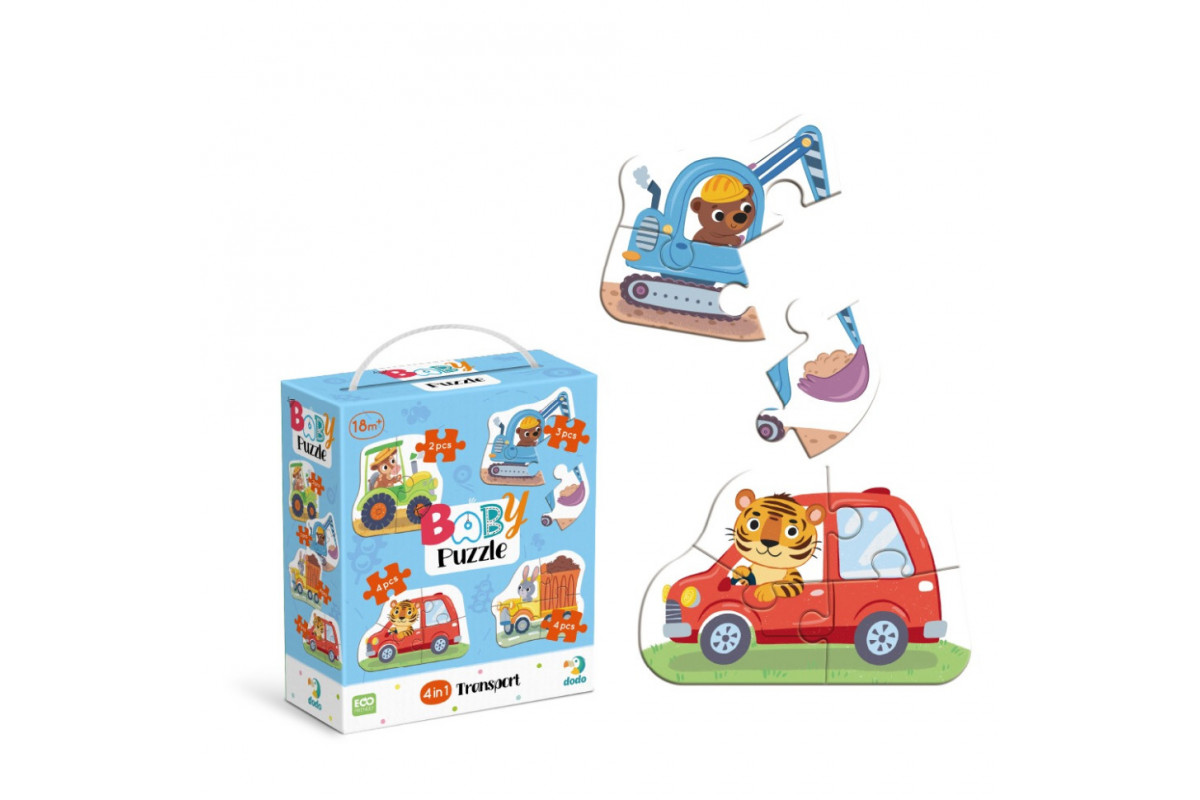 Дитячий пазл 4 в 1 "Baby puzzle. Транспорт" 300685 набір 4 в 1