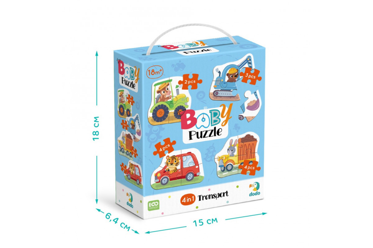 Дитячий пазл 4 в 1 "Baby puzzle. Транспорт" 300685 набір 4 в 1