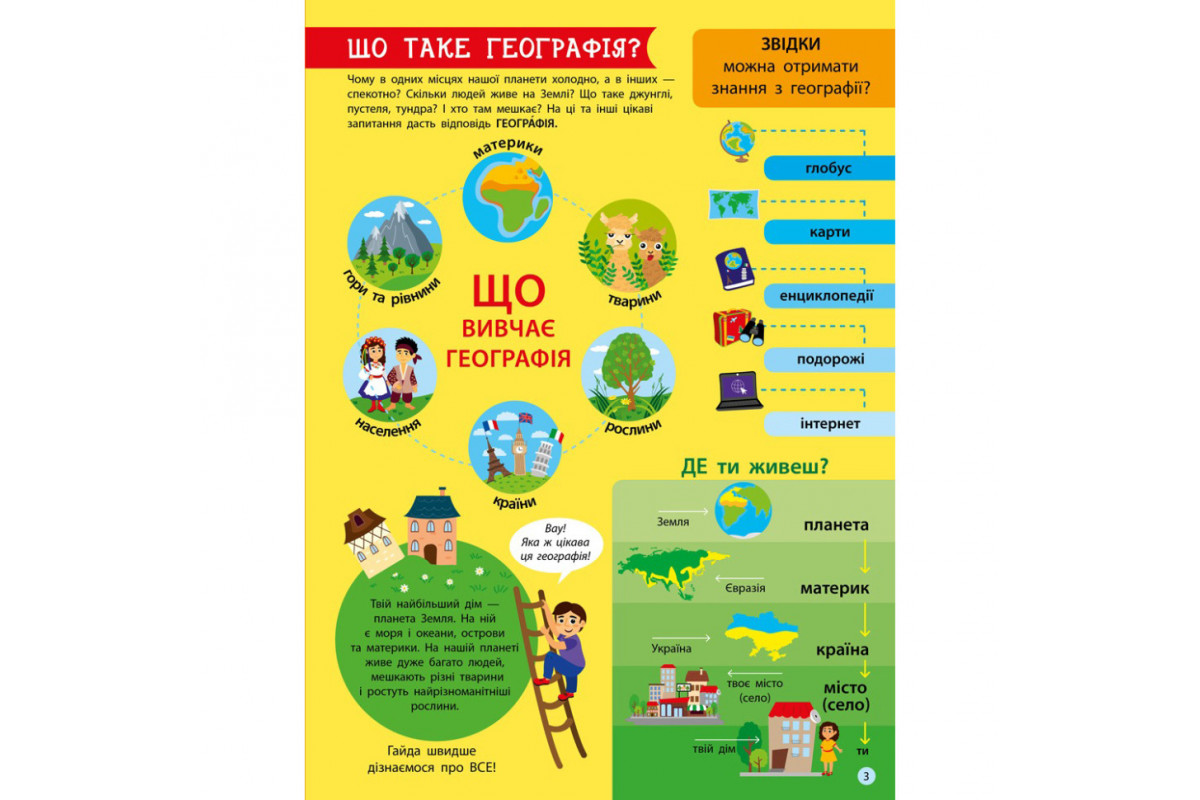Детям о науке "География Естествознание в школу" 14001U 32 страницы