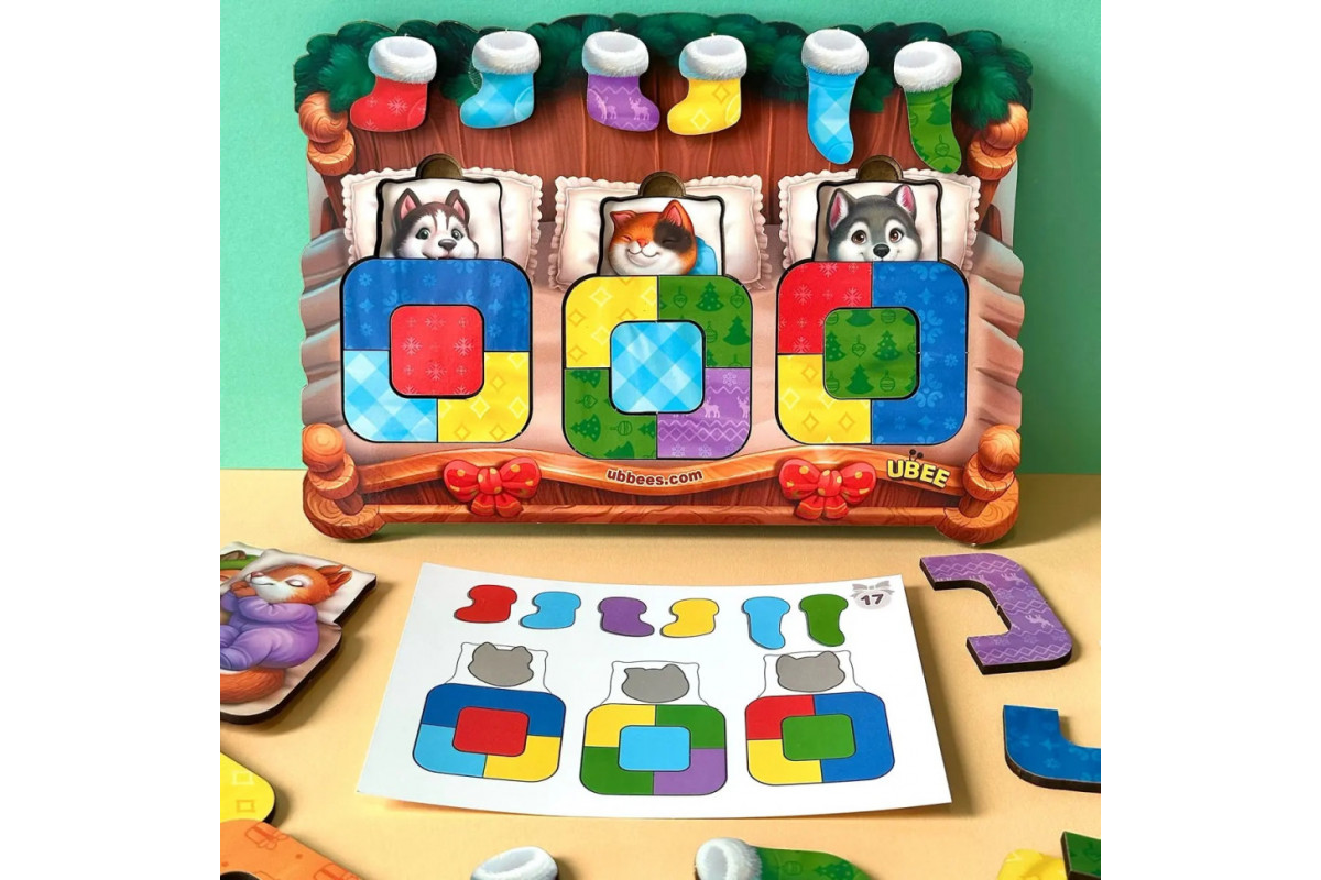 Дерев'яний сортер "Тварини в ліжечку" PSD302 (ПСД302)