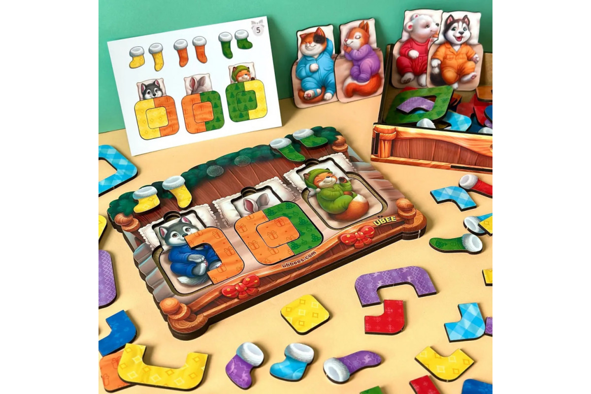 Дерев'яний сортер "Тварини в ліжечку" PSD302 (ПСД302)