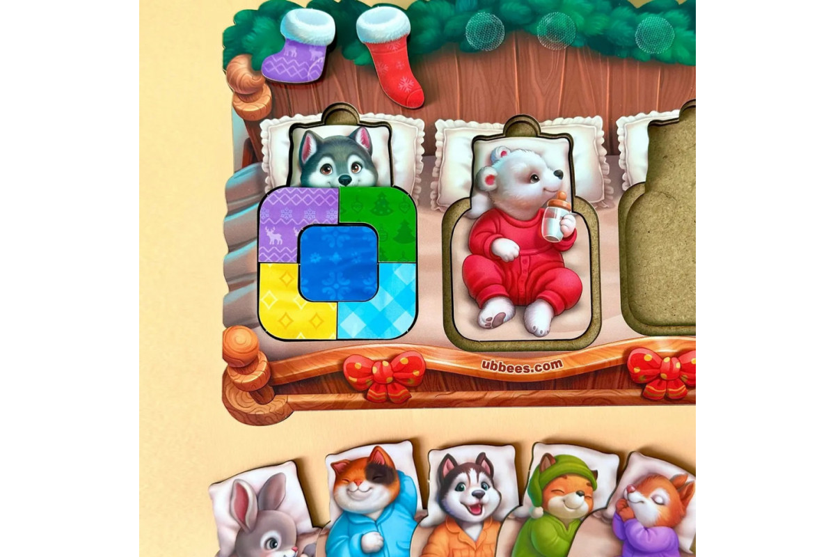 Дерев'яний сортер "Тварини в ліжечку" PSD302 (ПСД302)