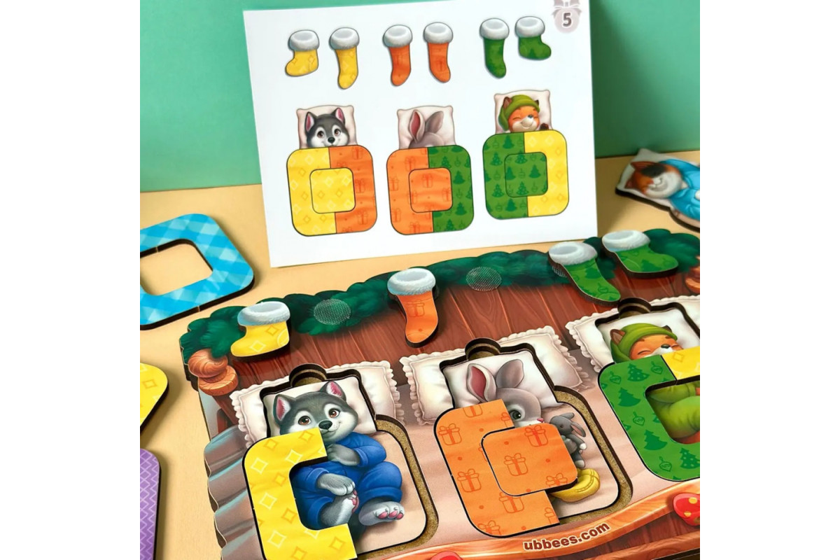 Дерев'яний сортер "Тварини в ліжечку" PSD302 (ПСД302)