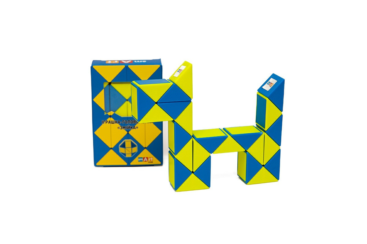Головоломка Умный кубик "Змейка сине-желтая" SCU024 (Smart Cube Twisty Puzzle Snake "Ukraine")