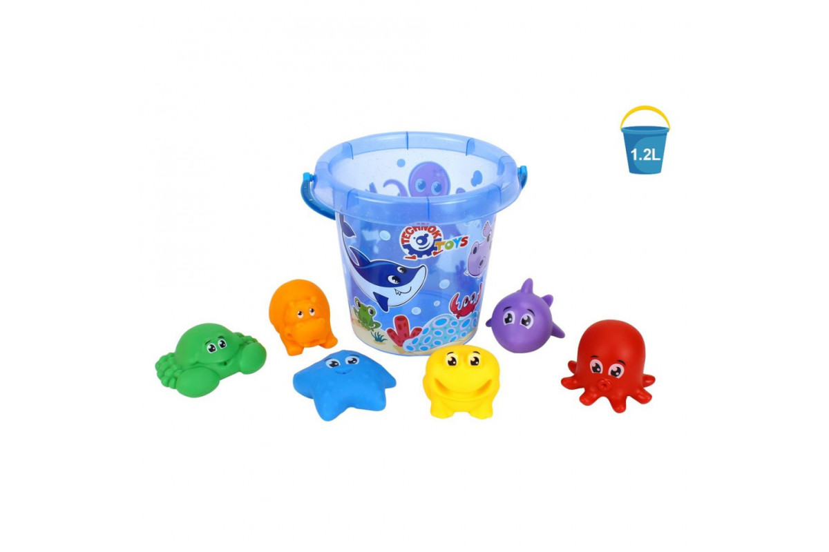 Іграшка "Набір для гри з піском і водою" ТехноК 7945TXK з фігурками тварин