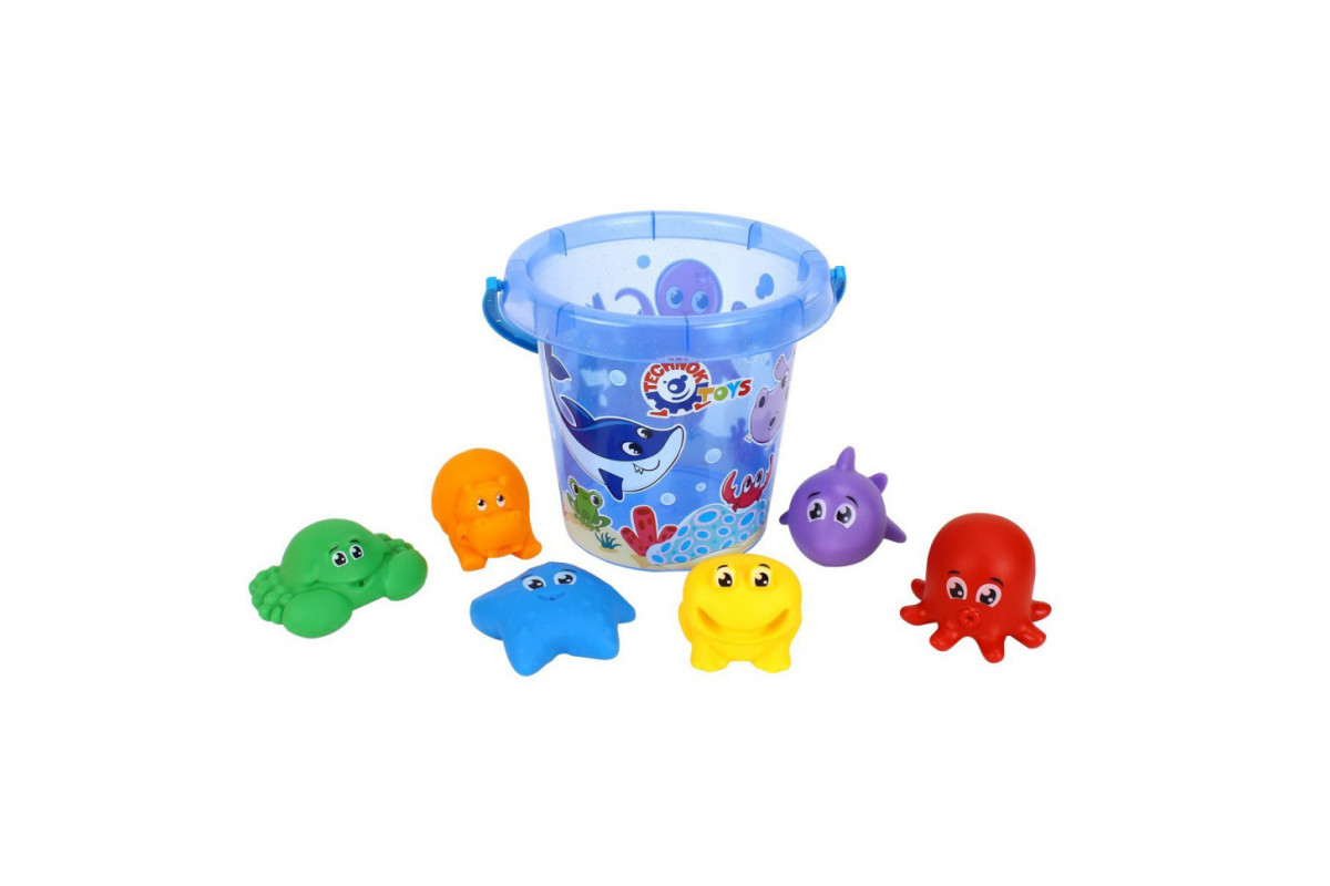 Іграшка "Набір для гри з піском і водою" ТехноК 7945TXK з фігурками тварин