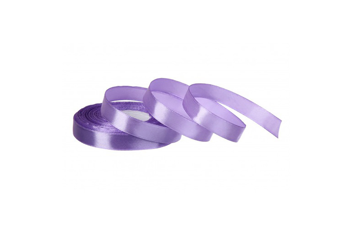 Атласна стрічка для рукоділля АБ-120, 0.6 см x 23 м, Бузковий