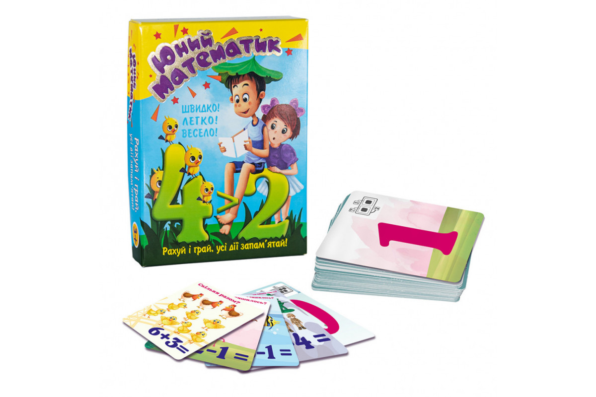Навчальні картки Юний математик 30760 (укр.)
