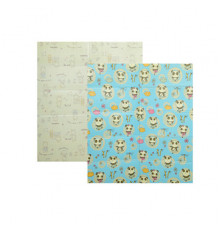 Детский термоковрик складной  MR 0586-2 двухсторонний 150-180 см  Зайчики-Панды