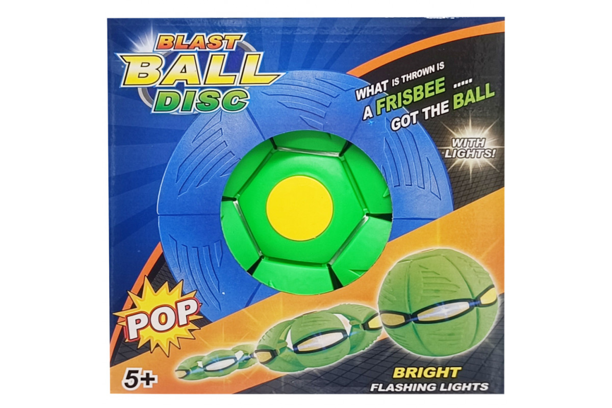 Летающий трансформерный мяч «FLAT BALL» FB-001 Зеленый