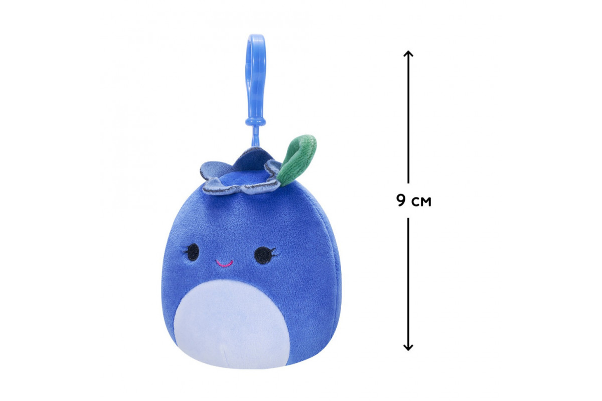 Мягкая игрушка Черника Блуби Squishmallows SQCP00147 на клипсе 9 см