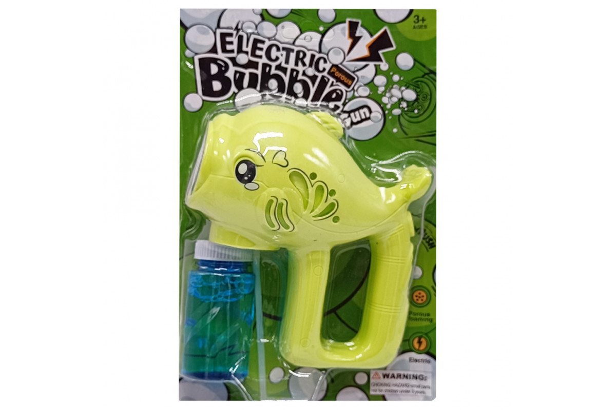 Детский генератор мыльных пузырей "Рыбка" F2288(Green) 60 мл