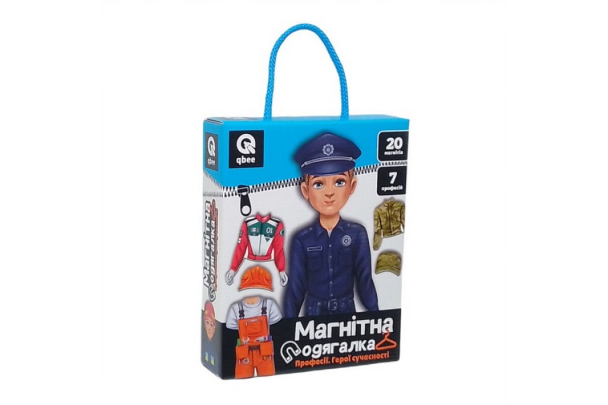 Детская магнитная игра "Профессии герои современности" QB600-004, 20 магнитов 7 профессий