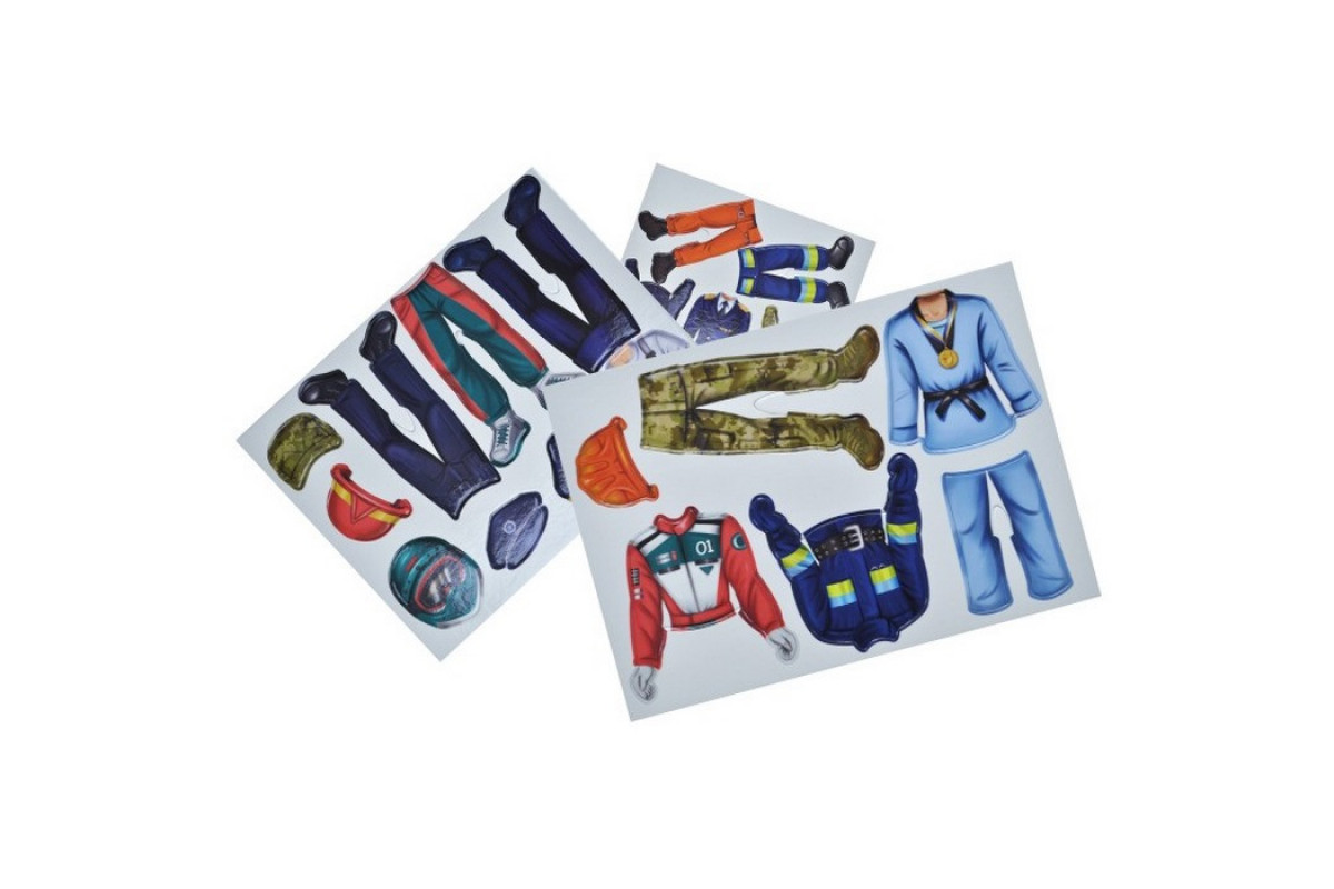 Детская магнитная игра "Профессии герои современности" QB600-004, 20 магнитов 7 профессий