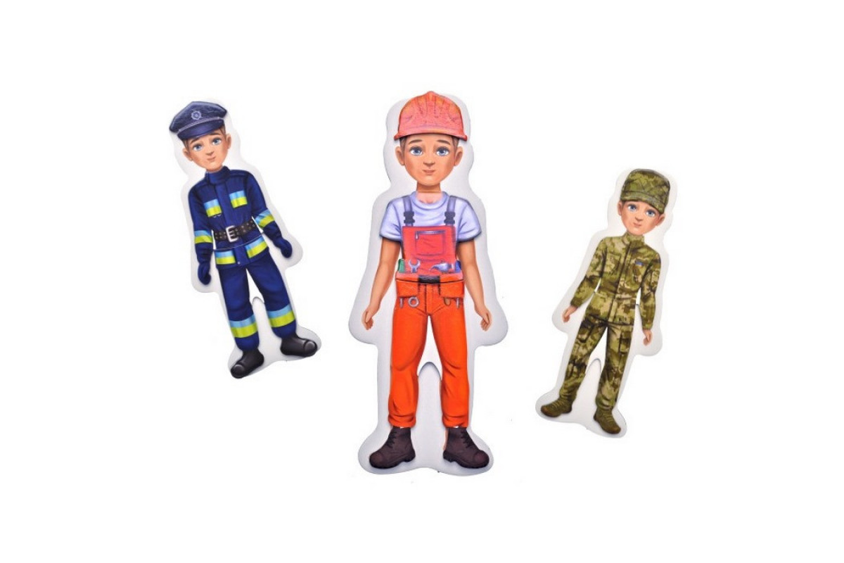 Детская магнитная игра "Профессии герои современности" QB600-004, 20 магнитов 7 профессий