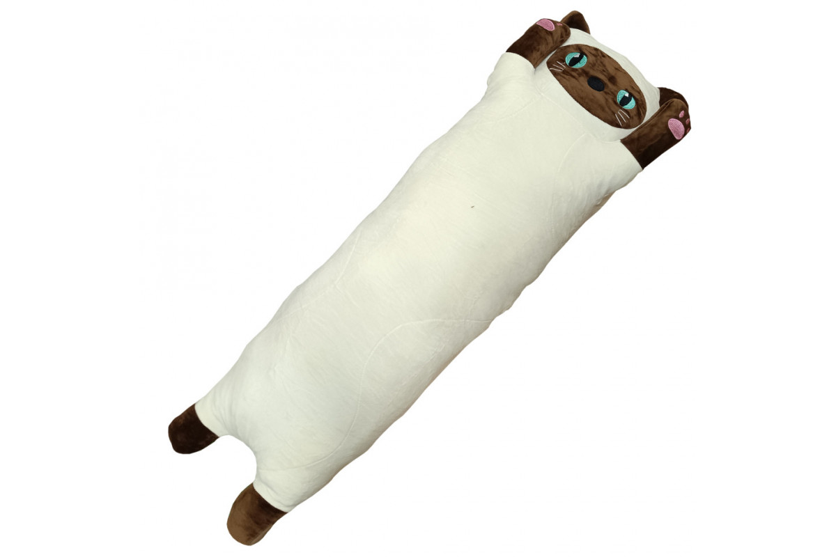 М'яка іграшка "Кіт батон" K15312, 105 см Білий