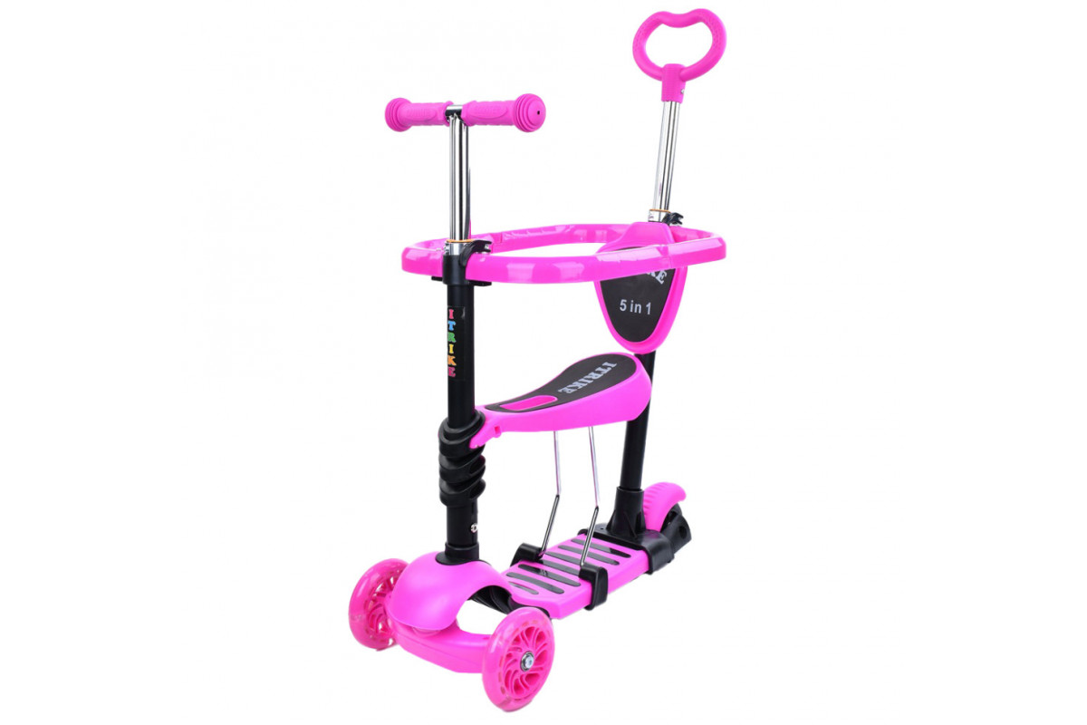 Самокат детский 3-х колесный 5 в 1 JR3-103-P, до 25 кг