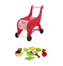 Продуктовая тележка и продукты на липучках 889-137/138 Розовый