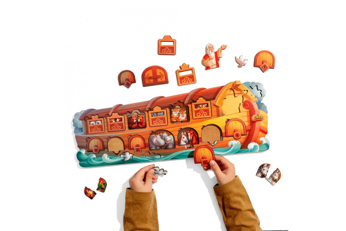 Развивающий пазл-вкладыш "Ноев ковчег" PSD275 с фоном