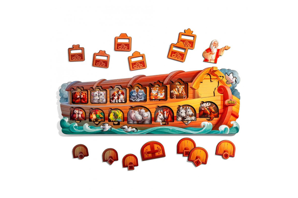 Развивающий пазл-вкладыш "Ноев ковчег" PSD275 с фоном