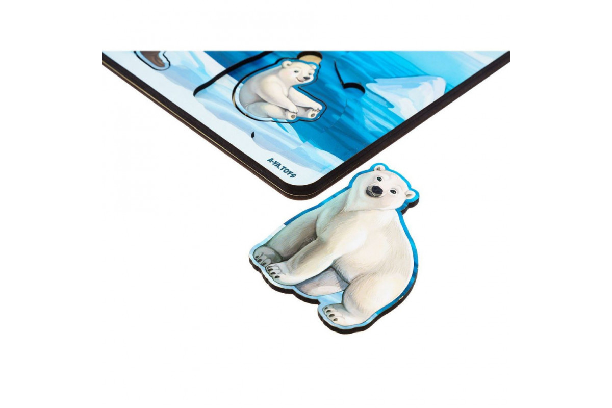 Дерев'яний пазл-вкладиш "Арктика" Ubumblebees (ПСД102) PSD102 мама та малюк