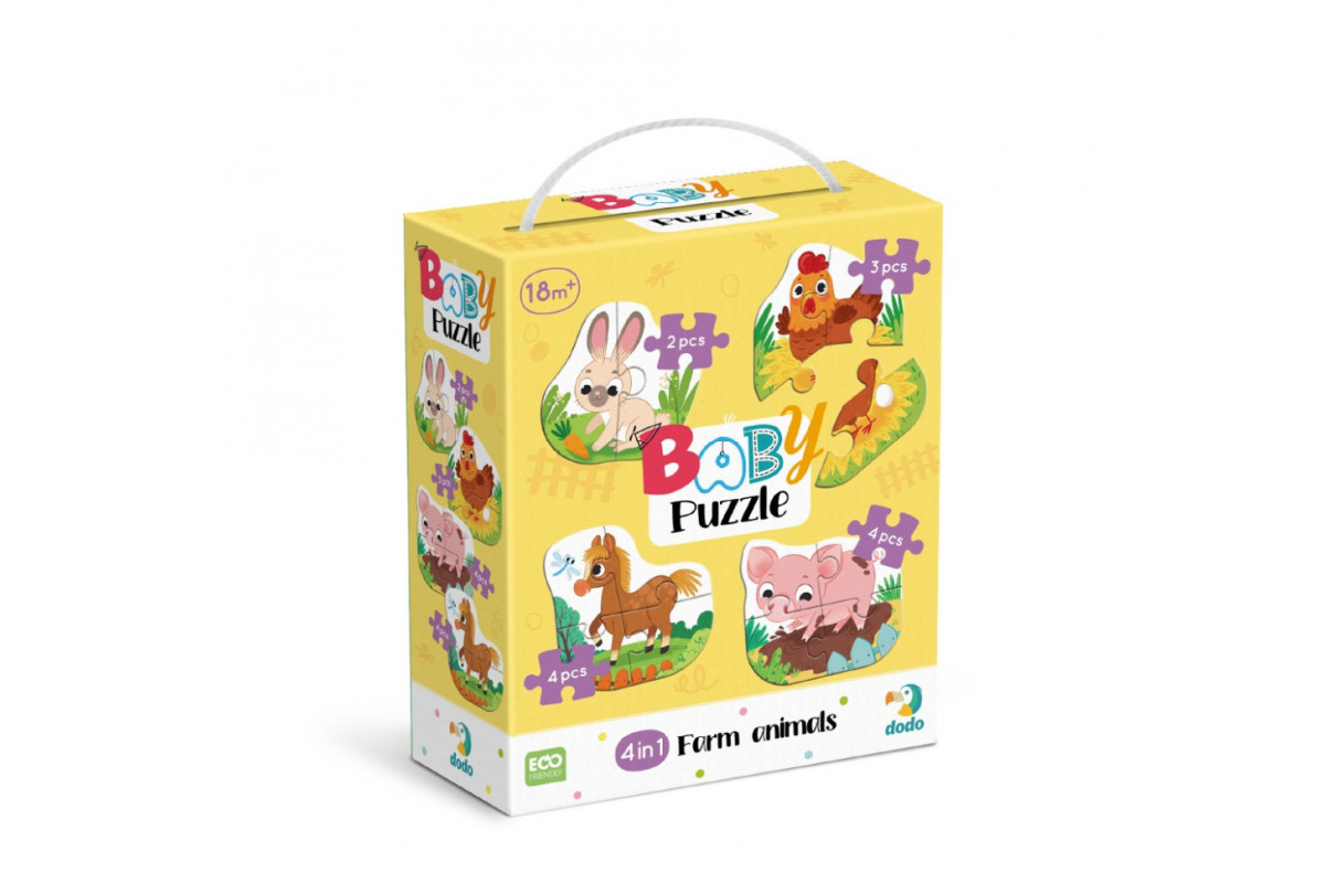Дитячий пазл 4 в 1 "Baby puzzle. Сільські тварини" 300686 набір 4 в 1