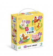 Детский пазл 4 в 1 "Baby puzzle. Сельские животные" 300686 набор 4 в 1