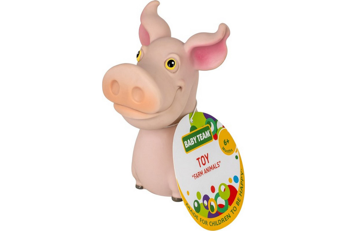 Детская игрушка для купания "Брызгающие животные фермы Свинка" 8753_свинка