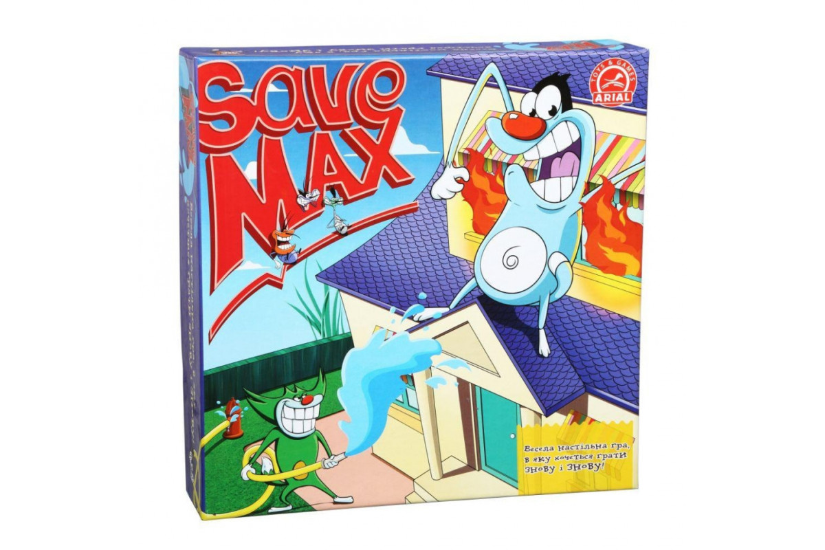 Настольная игра Спасти Макса. Пожарник Arial 911357 на укр. языке