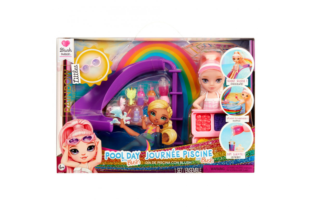 Детский игровой набор с куклой серии "Littles" - Счастливый праздник в бассейне Rainbow High 522249