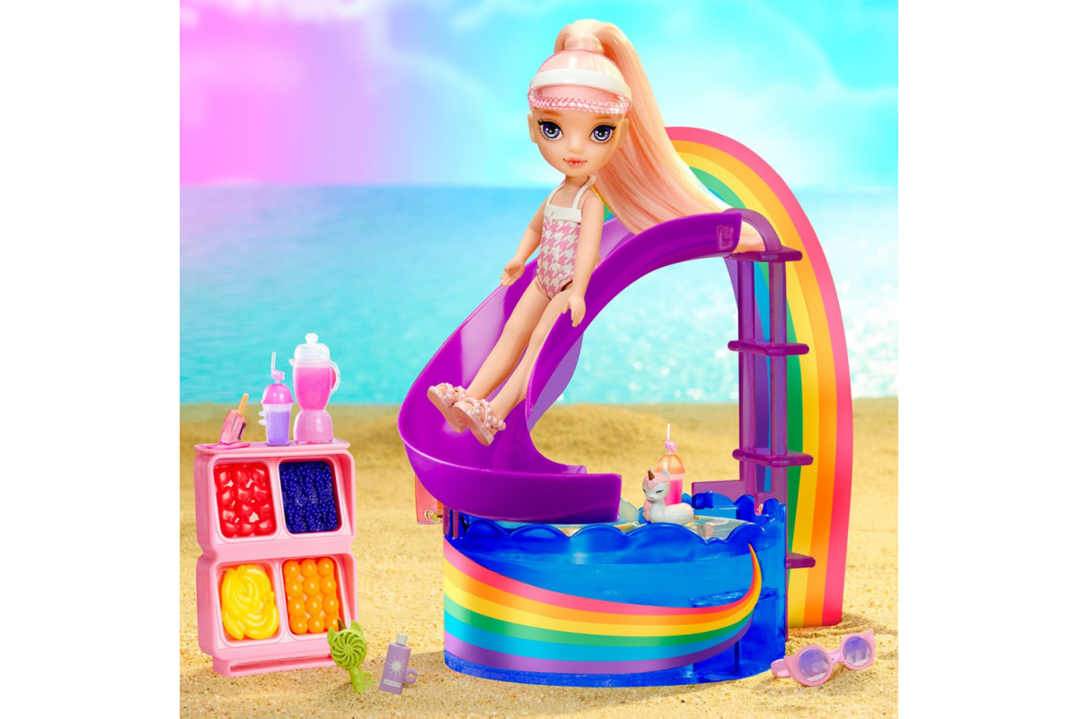 Детский игровой набор с куклой серии "Littles" - Счастливый праздник в бассейне Rainbow High 522249