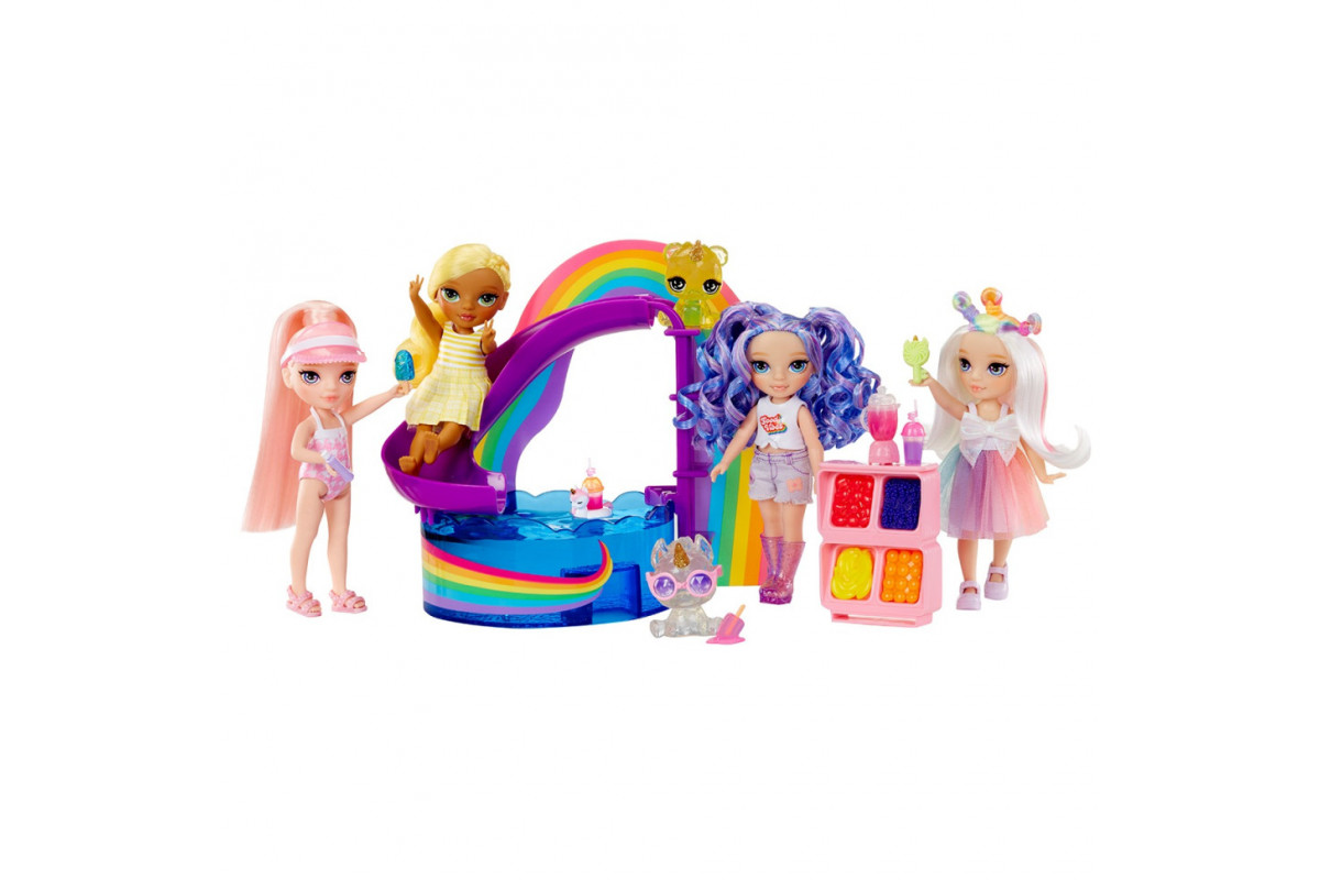 Детский игровой набор с куклой серии "Littles" - Счастливый праздник в бассейне Rainbow High 522249