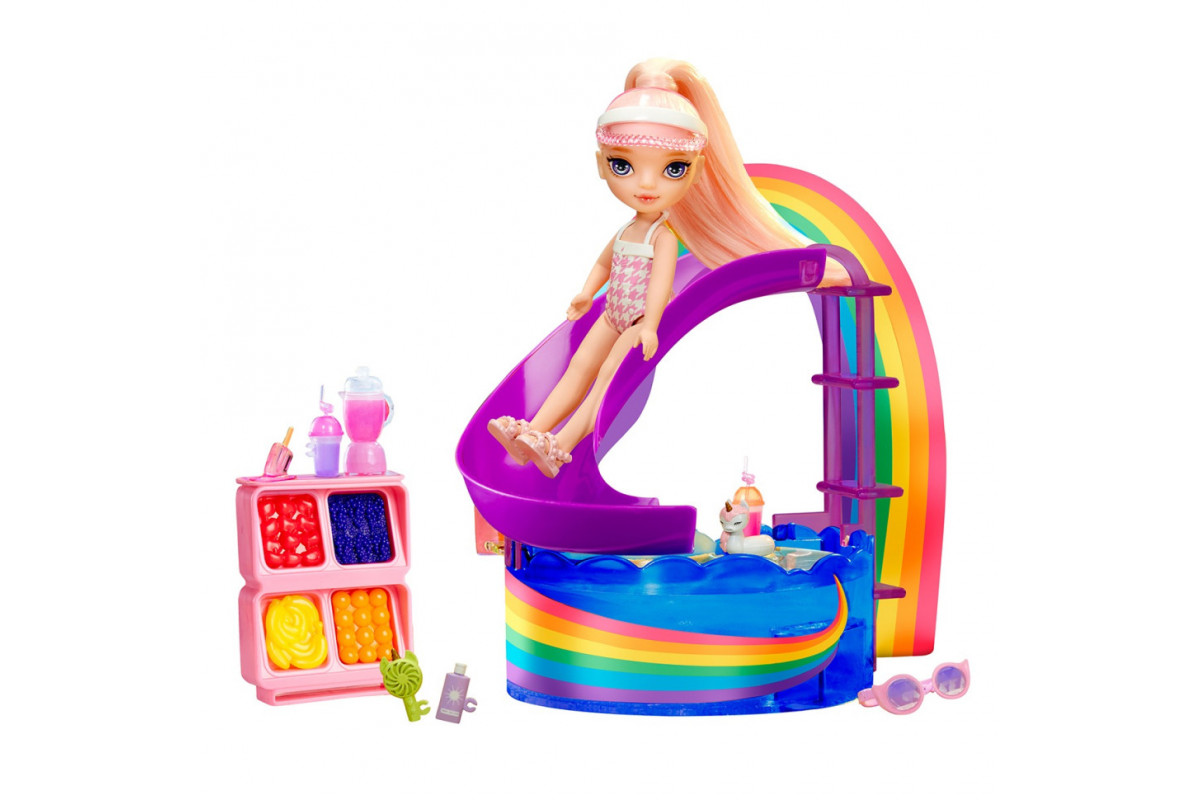 Детский игровой набор с куклой серии "Littles" - Счастливый праздник в бассейне Rainbow High 522249