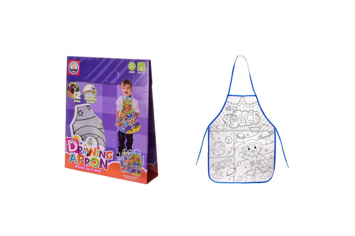 Детский набор для творчества  "Drawing Apron" Z185-10H, фломастеры смываются водой