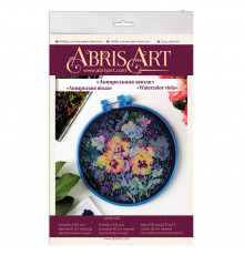 Набір для вишивання хрестиком "Акварельна віола" AHM-041 з п'яльцями