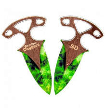 Комплект сувенирных ножей деревянных "ТЫЧКОВЫЙ ИЗУМРУД" DAG-E