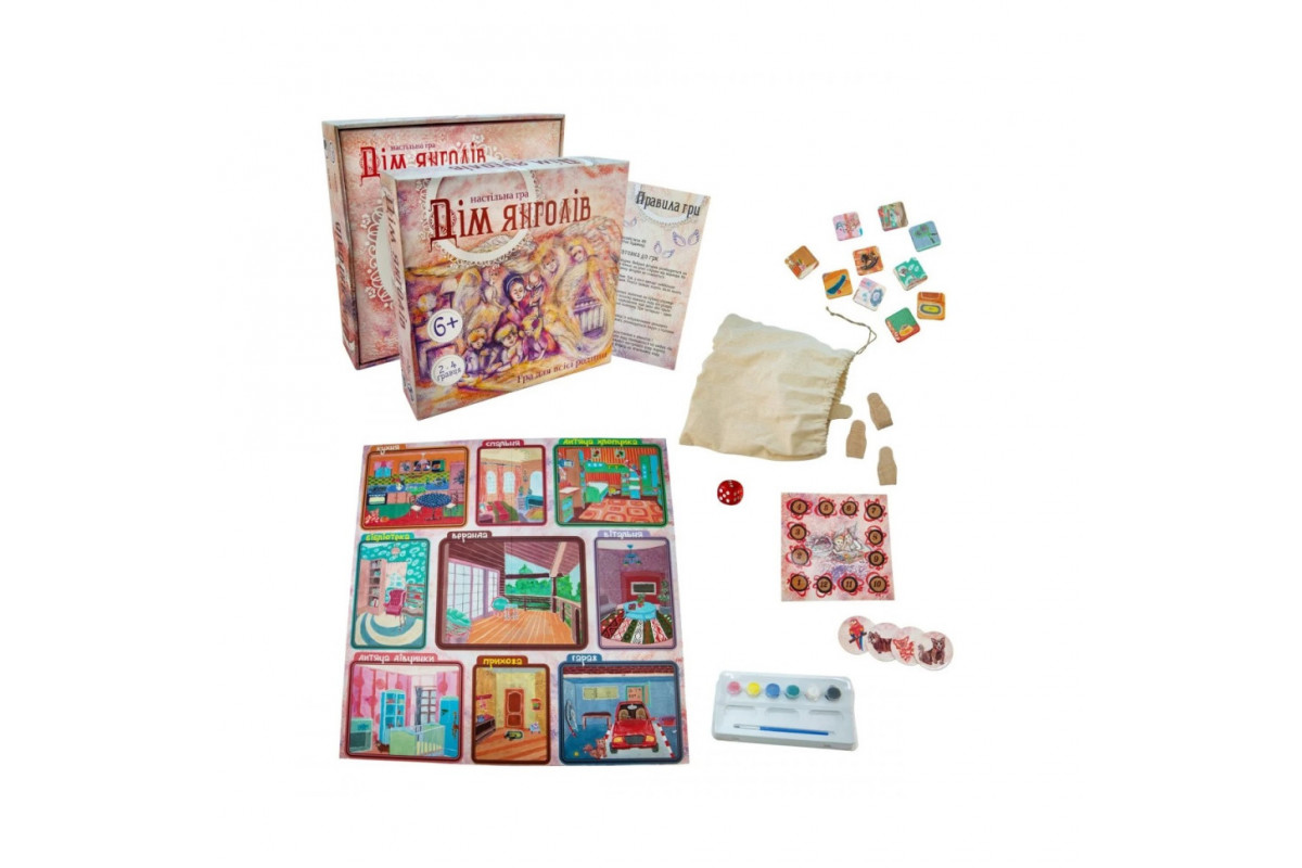 Настольная игра "Дом ангелов Strateg 30101, 5 деревянных фигурок