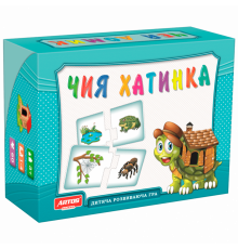 Детская настольная игра "Чей домик" 0468, 30 картонных карточек