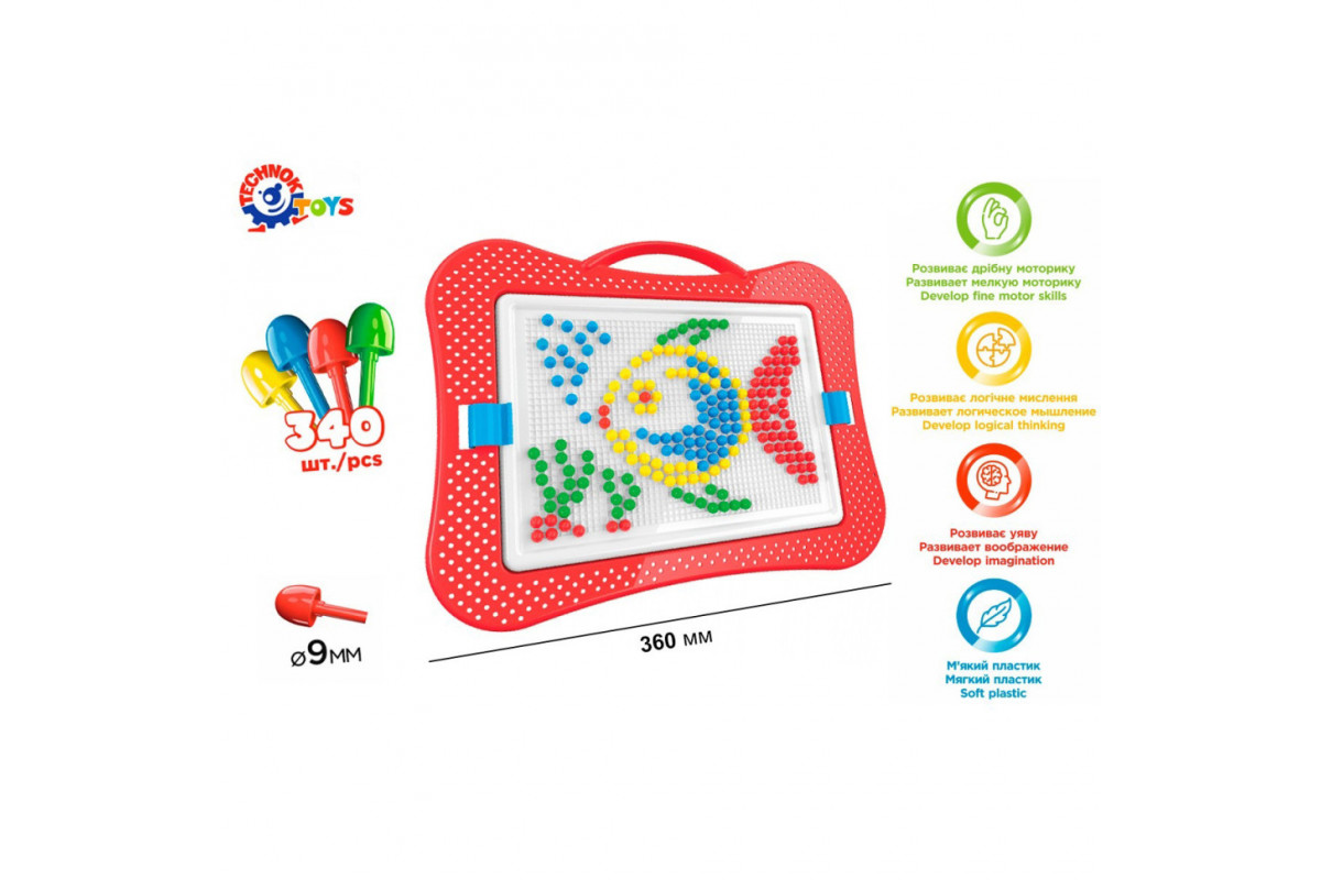 Іграшка "Мозаїка 4 ТехноК", арт.3367TXK, 340 фішок