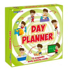 Детский развивающий набор магнитов "Распорядок дня" ML4032-03, 72 магнитные фигурки