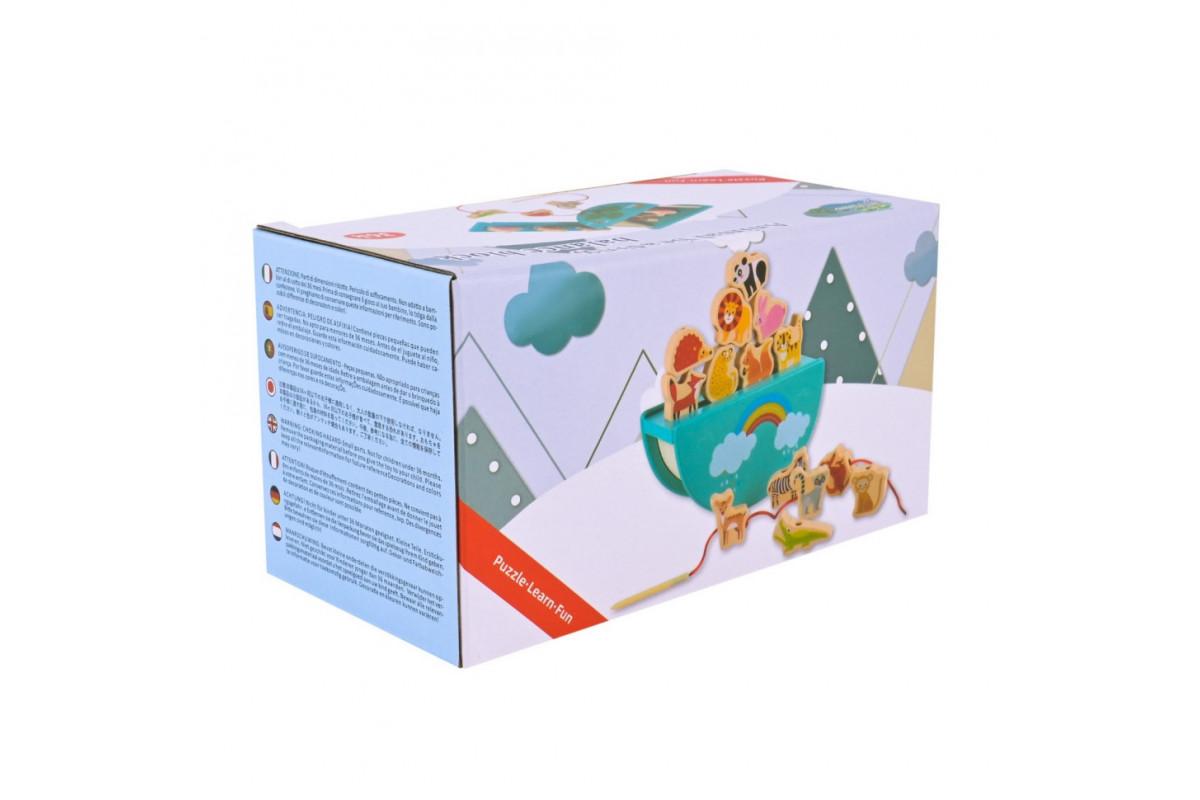 Деревянная игрушка Балансир-шнуровка 2 в 1 C9406