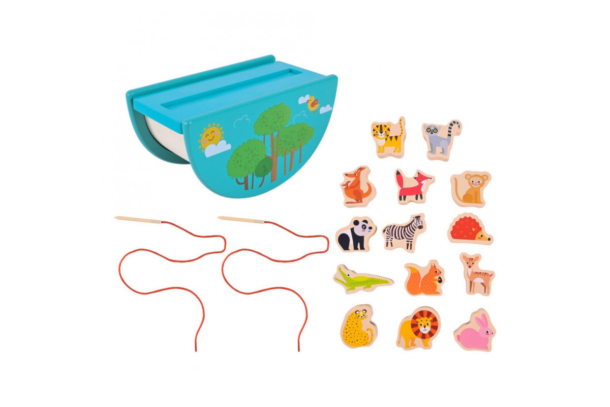 Деревянная игрушка Балансир-шнуровка 2 в 1 C9406