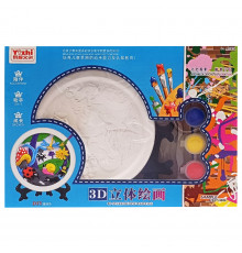 Набор для творчества Гипсовая раскраска "Рыбы" KG8126-1 тарелка 11,5 см, на подставке