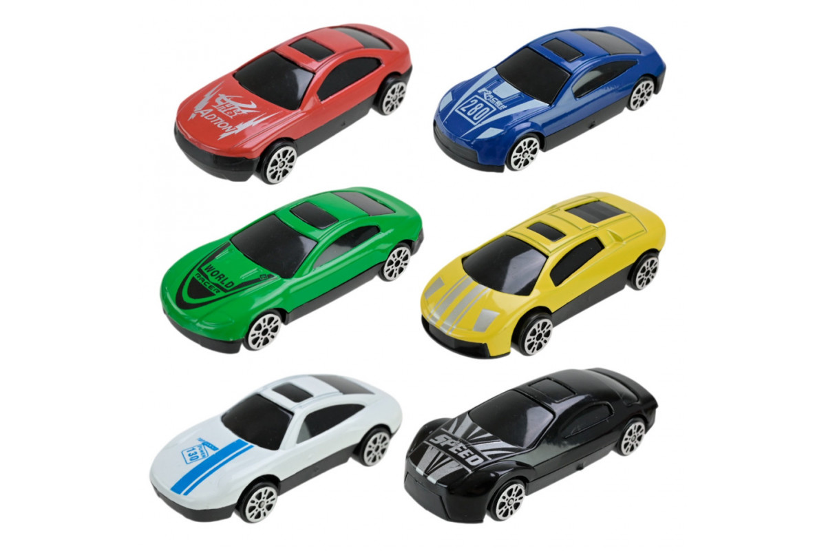 Детский трейлер с машинками PS006-1, 6 машинок