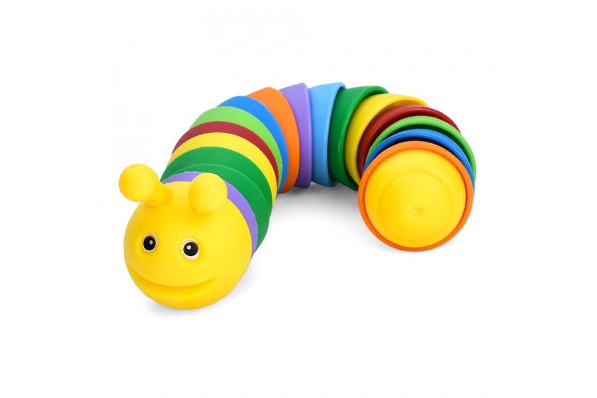 Дитяча іграшка антистрес "Гусениця" HB-JY03 розмір 17 см