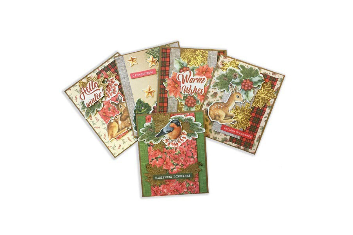 Набор для создания поздравительных открыток "Our warm Christmas" FDGCK-019