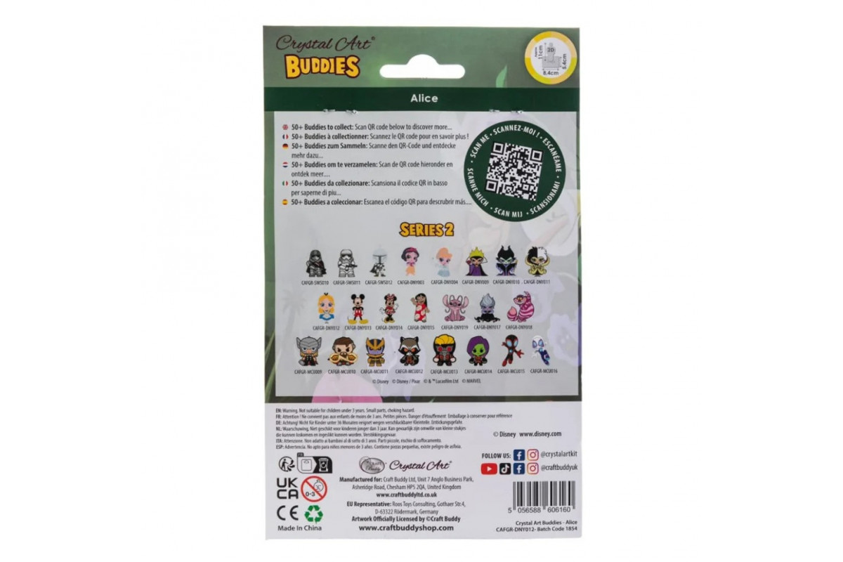 Набір для творчості зі стразами "Аліса" Crystal Art CAFGR-DNY012 на підставці