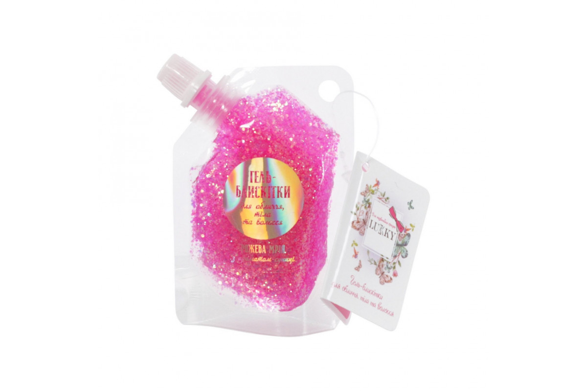 Дитячий гель-блискітки для тіла та волосся T18945 рожевий