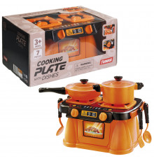 Игровой набор Кухонная плита "Cooking Plate with Dishes" Юника 71689, 7 предметов