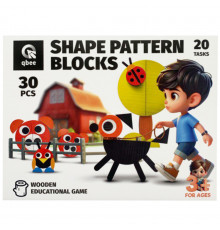 Розвиваюча дерев'яна гра "Фігурна мозаїка" QB700-005, 30 елементів